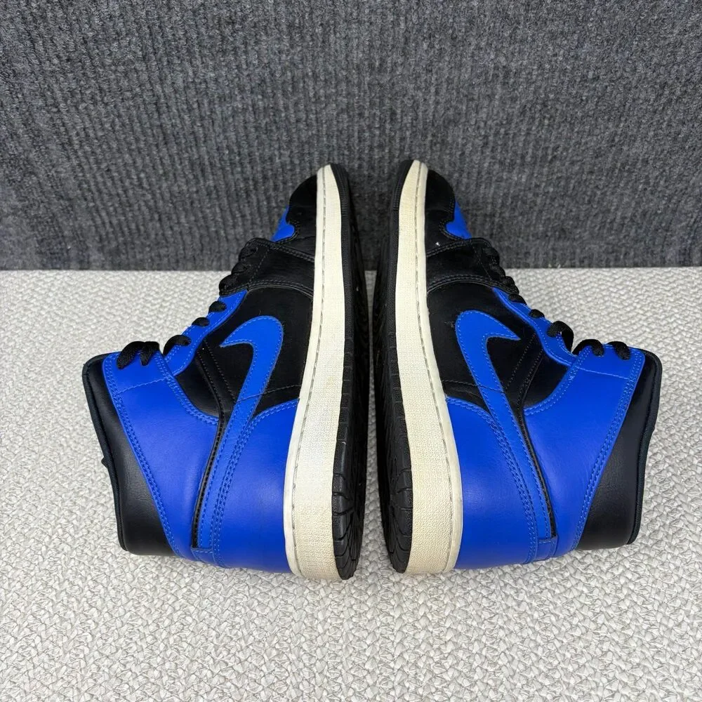 Nike Air Jordan 1 Mid Hyper Royal Blue Black Shoes Men’s Size 10 554724-077